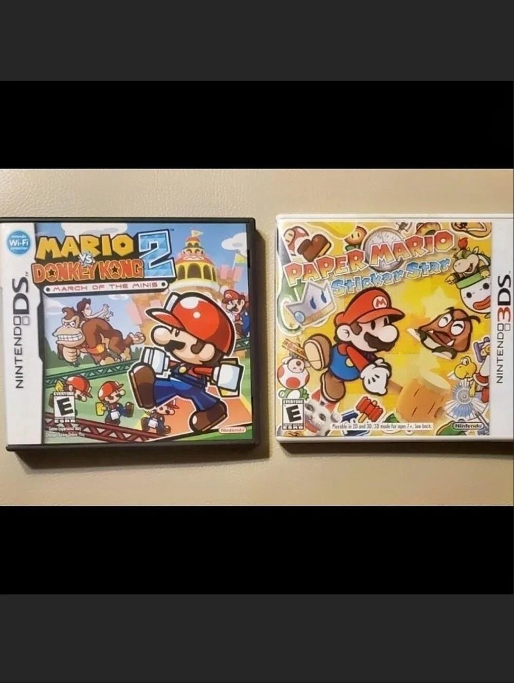 Paper Mario Sticker Star 3DS Mario and Donkey Kong 2 DS Game Set of 2 Mario Game